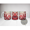 Heart-shaped 3D conversation design on a custom coffee mug.
 Full view of personalized 3D conversation heart mug with name.
